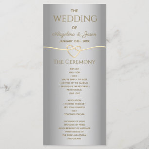 Silver Grey Wedding Program