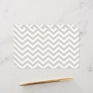 Silver Grey & White Chevron Wedding Cardstock