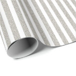 Silver Grey Wrapping Paper<br><div class="desc">Silver grey lined on white background for simple,  elegant gift wrapping.</div>