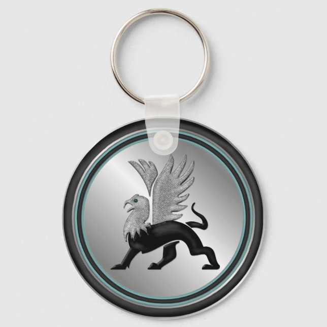 Silver Griffin Keychain (Front)