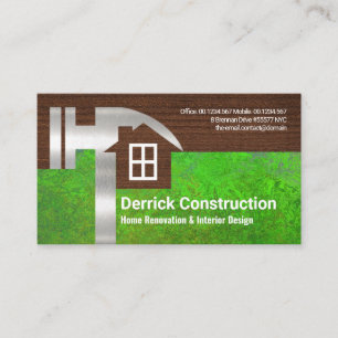 Silver Hammer Timber Home Green Landscaping Business Card