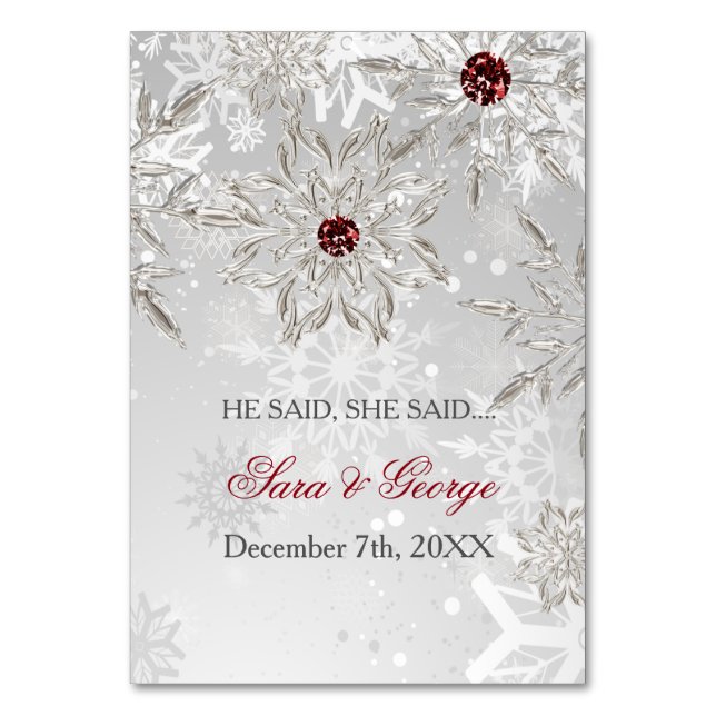 silver He said, She said bridal shower game card (Front)