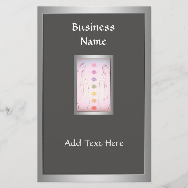Silver Healing Hands Holistic Template Flyer (Front)