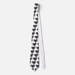 Silver Hear Tie