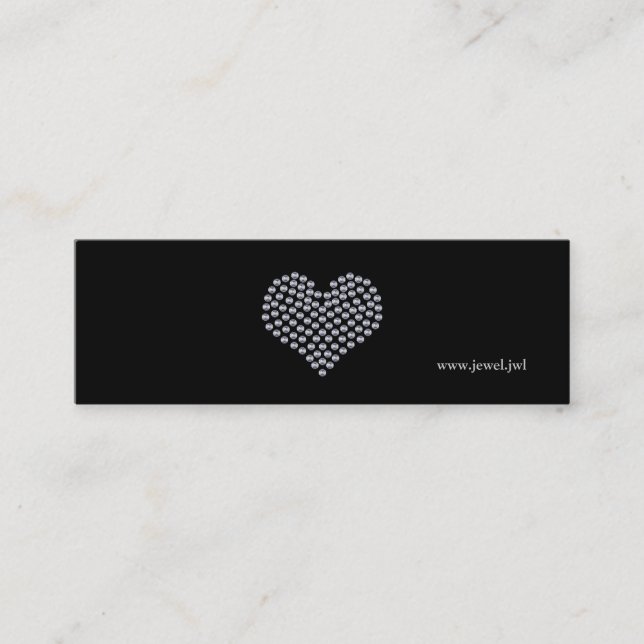 Silver Heart Business Card Template (Front)