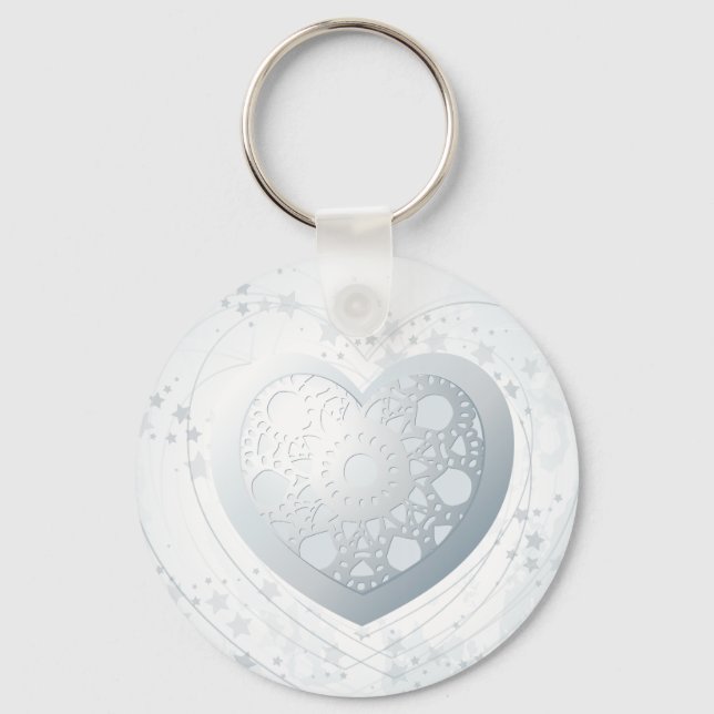 Silver heart, keychain (Front)