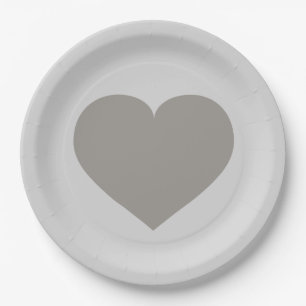 Silver heart plate