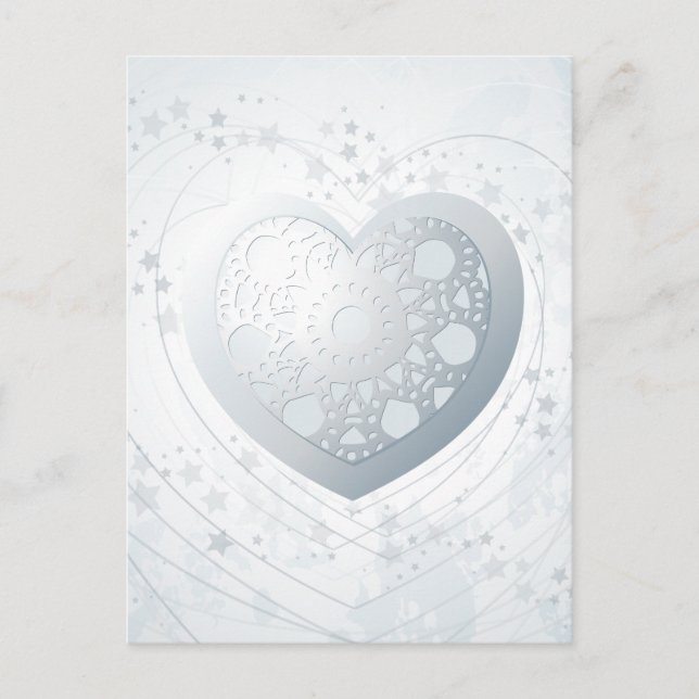 Silver heart, postcard (Front)