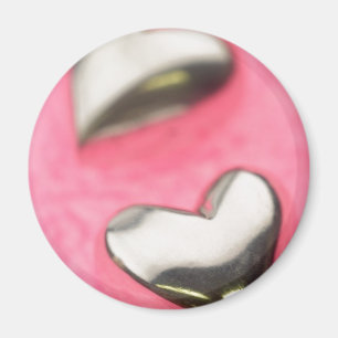 Silver Hearts Magnet