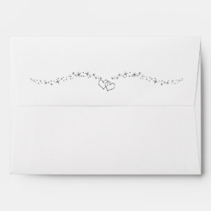 Silver Hearts & Sparkle Elegant Wedding Envelope