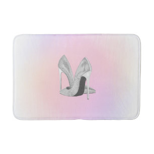 Silver Heels Pastels Bath Mat