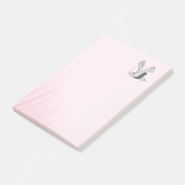 Silver Heels Pink Post-it Notes (Angled)