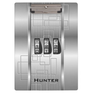 Silver Hi-Tech Code Locker Clipboard