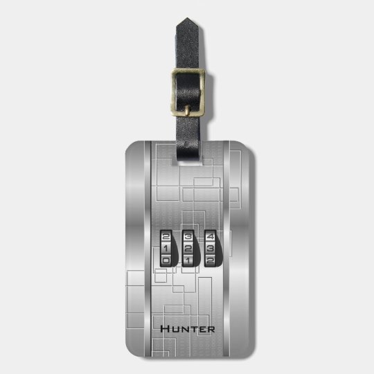 Silver Hi-Tech Code Locker Luggage Tag