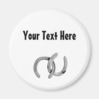 Silver Horse Shoe Customizable Magnet