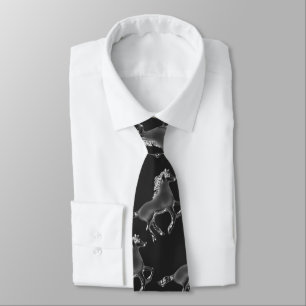 Silver Horses Tie