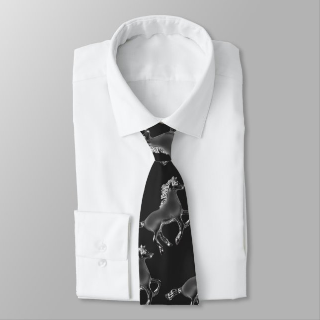 Silver Horses Tie (Tied)