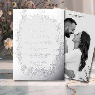 Silver Ice Élégant Mariage Invitation photo hiver