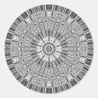 SILVER ILLUSION CLASSIC ROUND STICKER