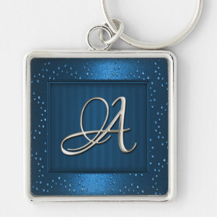 Silver Initial Keychain