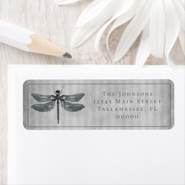 Silver Jewelled Dragonfly Wedding (Insitu)