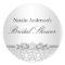 Silver Jewels & Pearls Bridal Shower Sticker