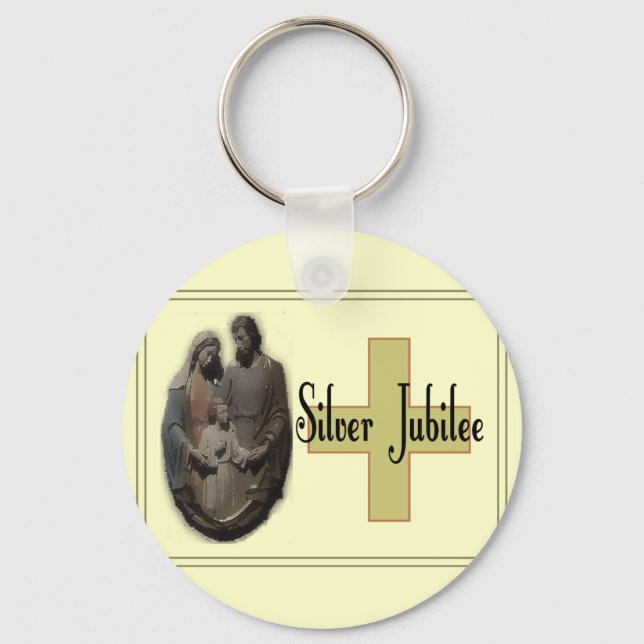 Silver Jubilee Gifts For Nuns Keychain (Front)