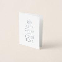 Silver Keep Calm and Your Text