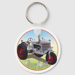 Silver King Tractor Keychain