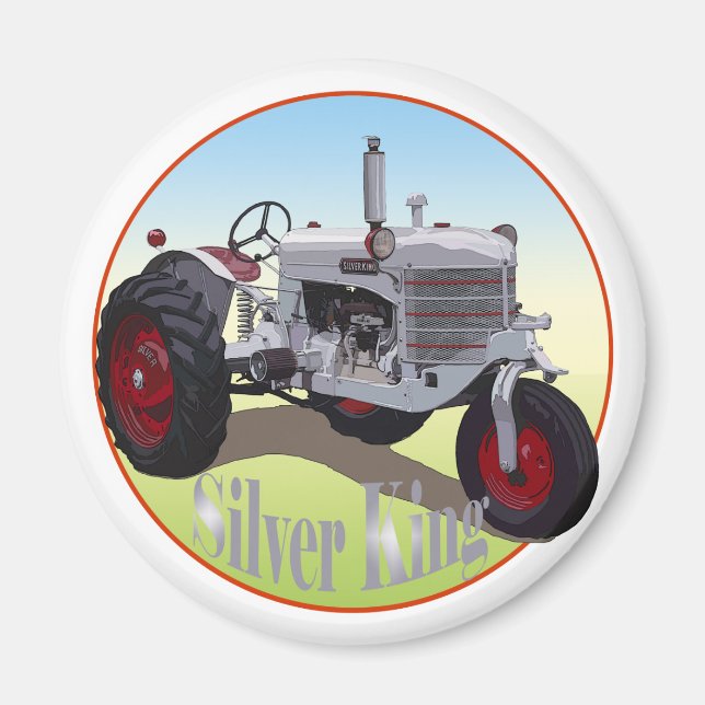 Silver King Tractor Magnet (Front)