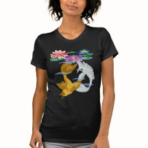 Silver Koi-Pink and Pink Lilies T-Shirts