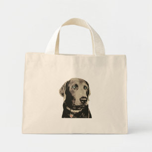 Silver Lab 100% Labrador Cotton Tote Bag