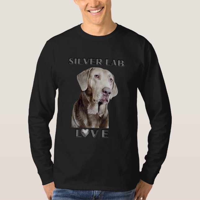 Silver Labrador Retriever Dog T-Shirt (Front)