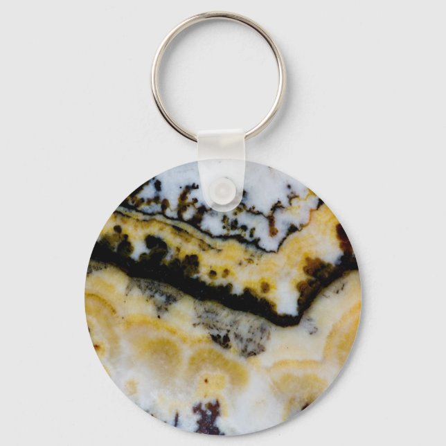 Silver Lace Onyx Keychain (Front)