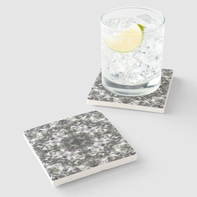 Silver Lace Stone Coaster (Side)