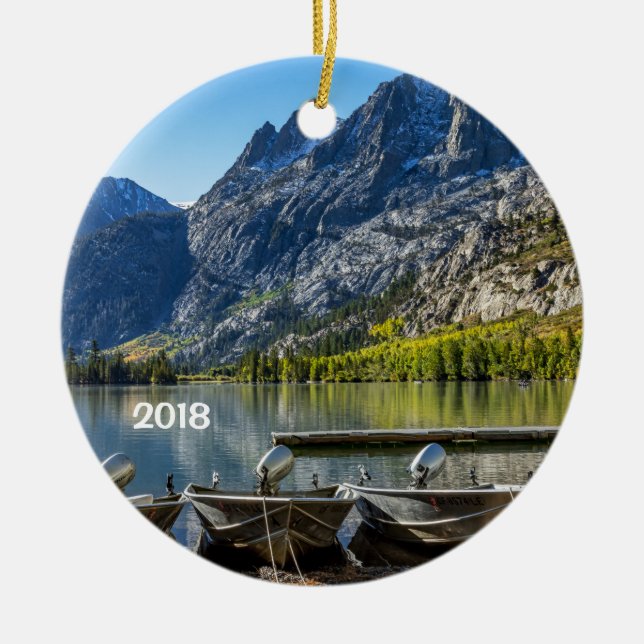 Silver Lake, California Ceramic Ornament (Front)