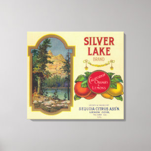 Silver Lake Orange LabelLemon Cove, CA Canvas Print