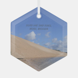 Silver Lake Sand Dunes, Mears, Michigan   Glass Ornament