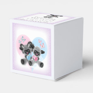 Silver Lamb Baby Gender Reveal Party  Favour Box