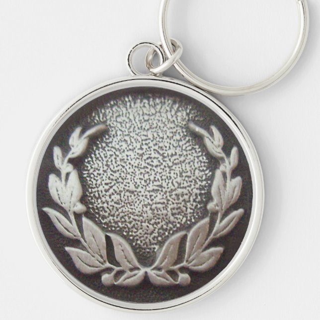 Silver Laurel Wreath Keychain (Front)