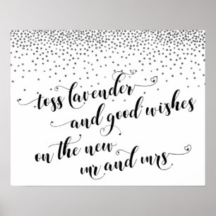 Silver Lavender, Good Wishes New Mr & Mrs Sign