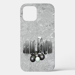 Silver Lawn Bowls Logo With Bowls, iPhone 12 Pro Case