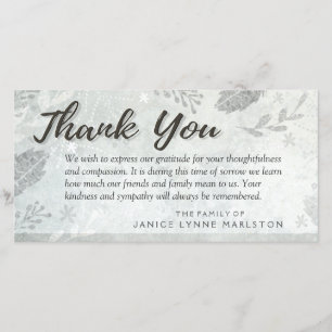 Silver Leaves Thank You Sympathy from Family