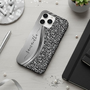 Silver Leopard  Handwritten Name Metal