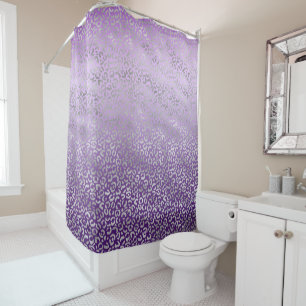 Silver Leopard Print Purple Ombre