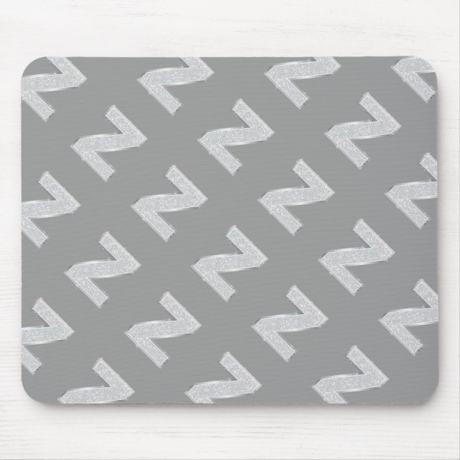 Silver Letter Z Mouse Pad (Front)