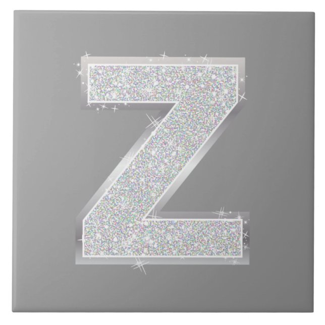 Silver Letter Z Tile (Front)