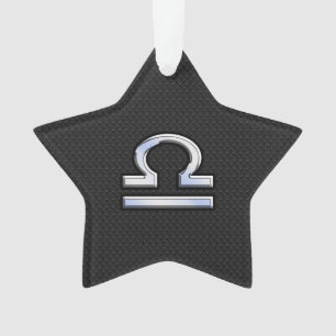 Silver Libra Zodiac Connexion en noir style peau d