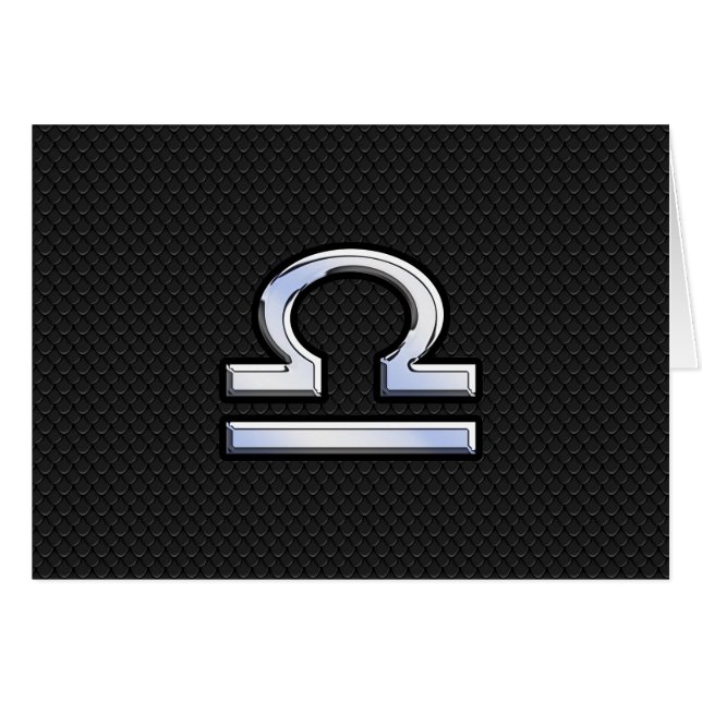 Silver Libra Zodiac Connexion en noir style peau d (Devant horizontal)