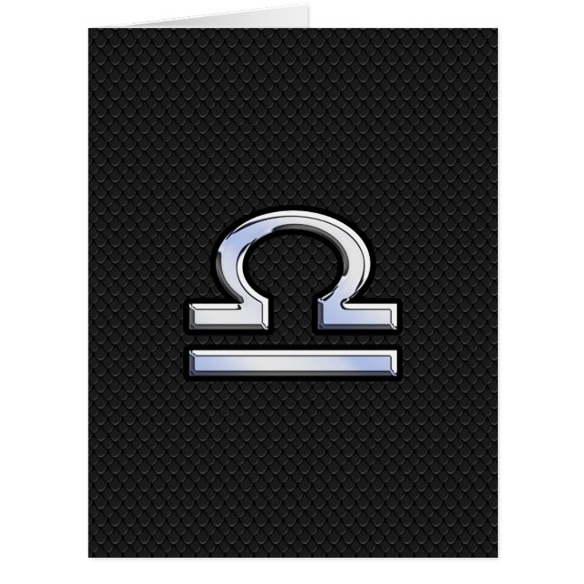 Silver Libra Zodiac Connexion en noir style peau d (Devant)